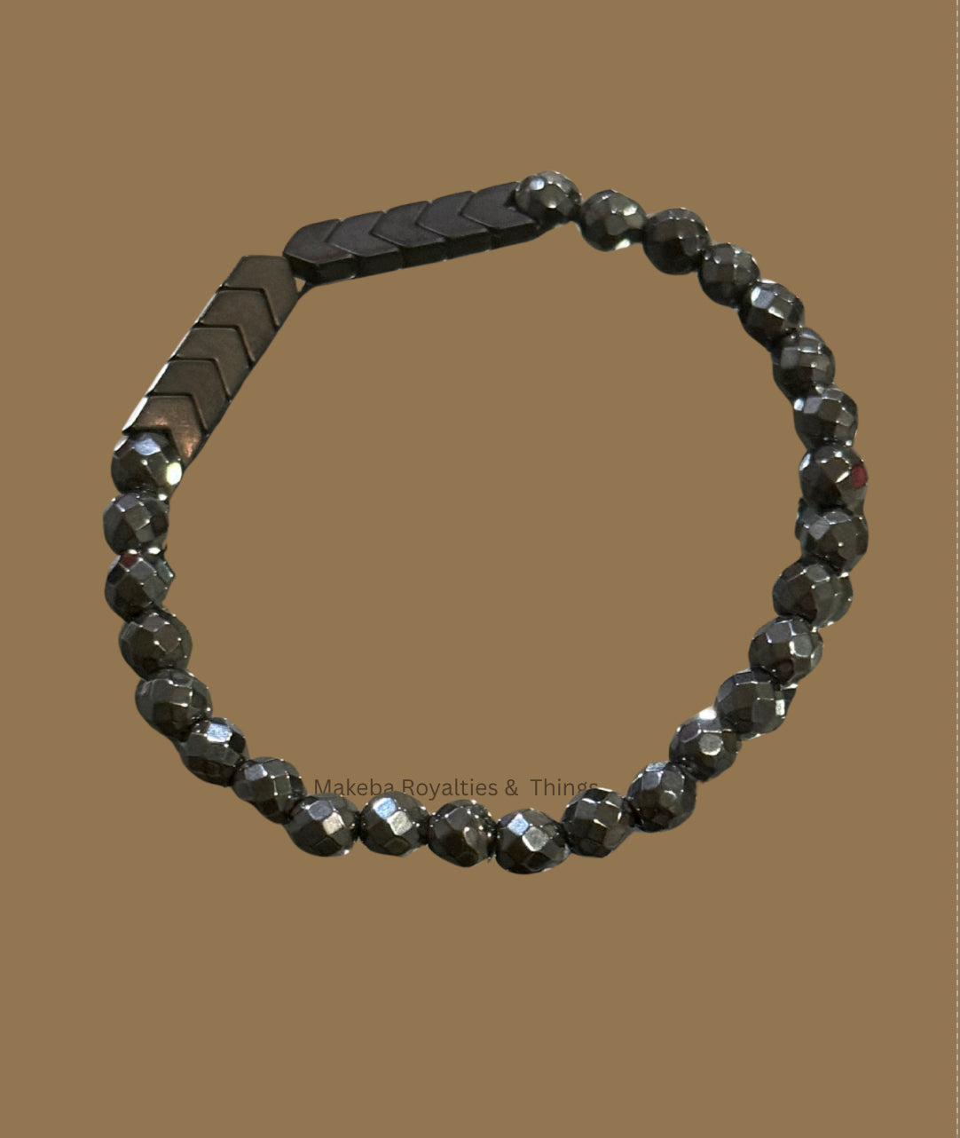 Hematite Black Arrowhead Bracelet: Natural Stone -Unisex -Grounding Crystal Bracelet