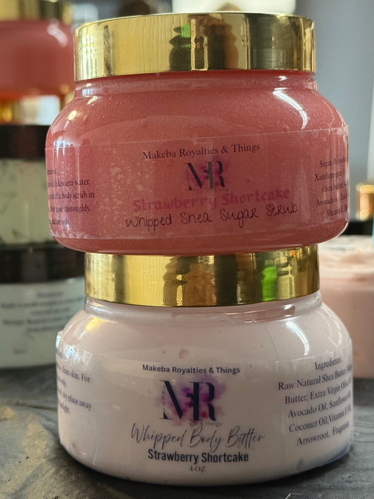 Whipped Shea Sugar Scrub: Strawberry Shortcake